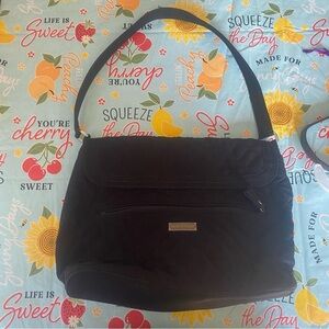 Vera Bradley Black Quilted Shoulder Bag‎